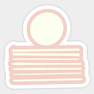 Modern Linework in Blush Sticker